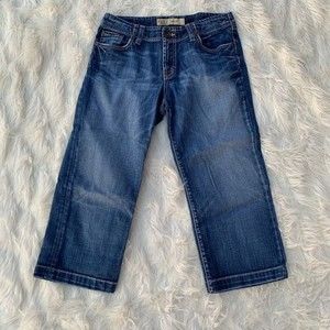 BKE Wendi Cropped Blue Denim Jeans, Size 28